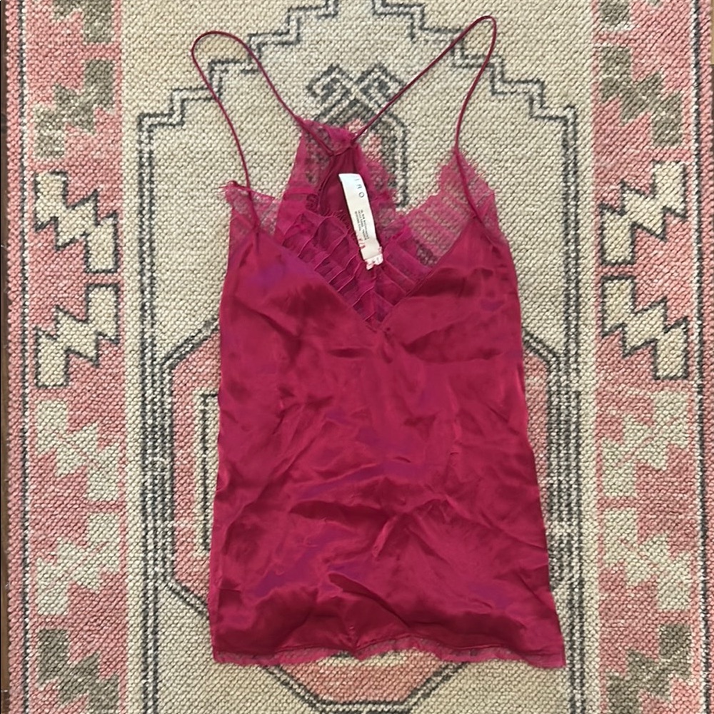 IRO Fuchsia Lace Camisole Top